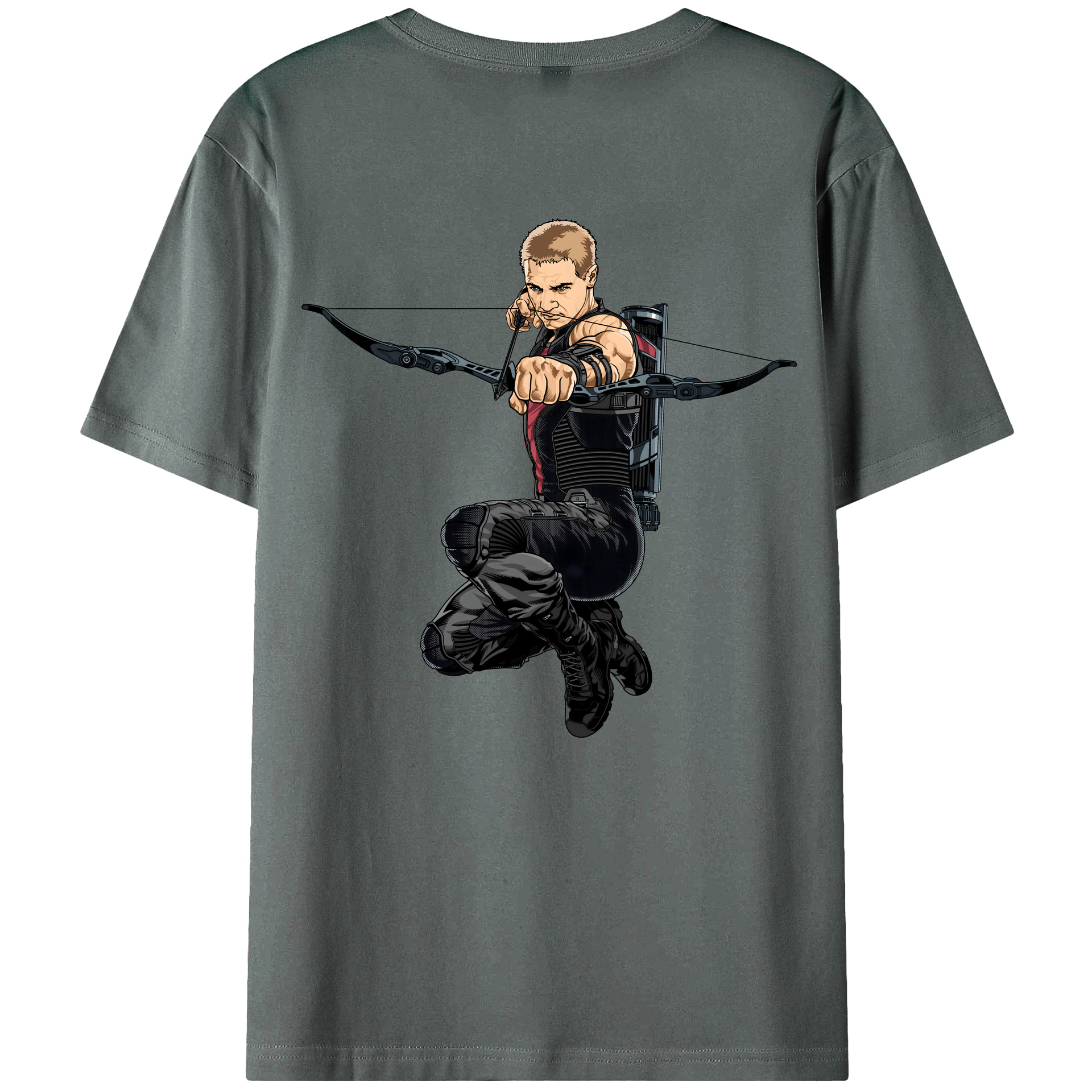 （画像用） アベンジャーズ The Avengers 綿100％ メンズ半袖Tシャツ（バックプリント） 通気性